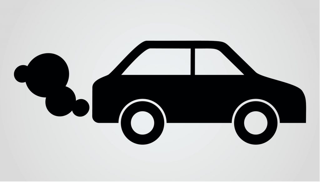 Image of polluting car
