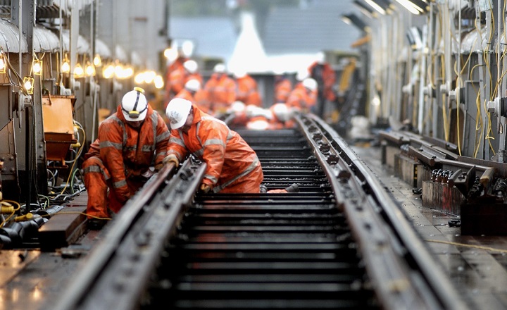 Photo of network rail workers