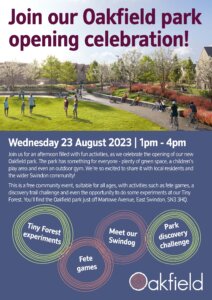 Leaflet advertising the park open day