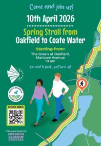 Flyer showing details of the Spring Stroll from Oakfield to Coate Water